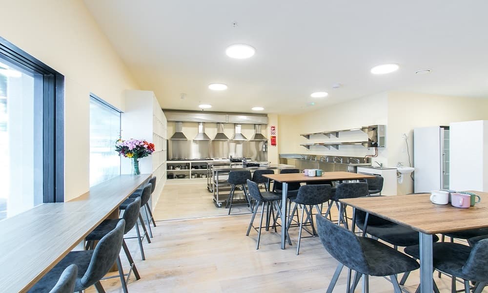 Hobson Lodge shared kitchen and dining space